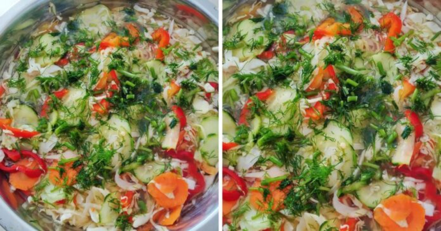 Uborka saláta másként: többféle zöldség is kerül bele